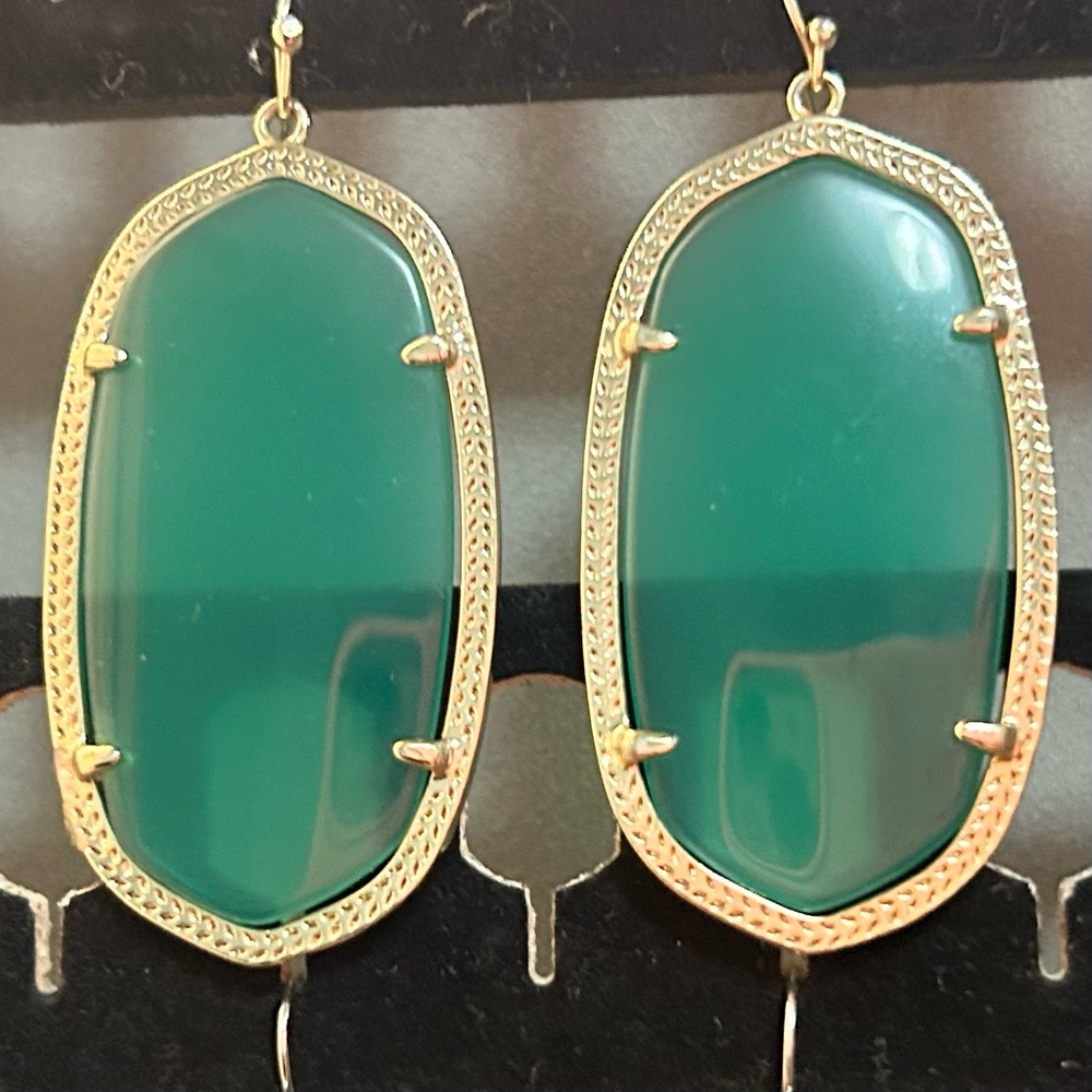 Kendra Scott Drop Earrings GREEN